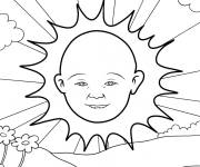 Coloriage T&eacute;l&eacute;tubbies Soleil B&eacute;b&eacute;
