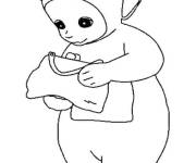 Coloriage et dessins gratuit Tinky Winky cherche dans son sac à imprimer