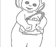 Coloriage Tinky-Winky de T&eacute;l&eacute;tubbies