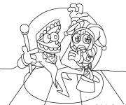 Coloriage Caine et Pomni de cartoon