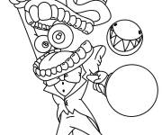 Coloriage Caine saute de joie