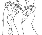 Coloriage Couple Kinger et Queener de The Amazing Digital Circus