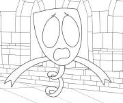 Coloriage Gangle en feu