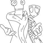 Coloriage Gangle, Kinger triste