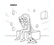 Coloriage Gangle, la trag&eacute;die de la m&eacute;lancolie
