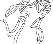 Coloriage Gangle qui danse au masque
