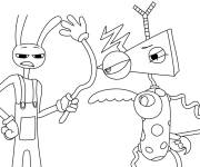 Coloriage Jaw et zooble de The Amazing Digital Circus
