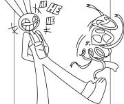 Coloriage Jax et Gangle de bande anim&eacute;e populaire