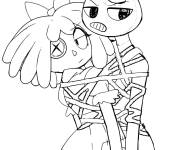 Coloriage Jax et Ragatha ensemble