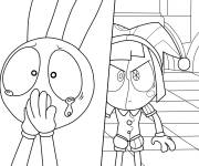 Coloriage Jax timide de Pomni