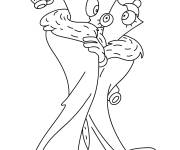Coloriage Kinger et Queener en dansant