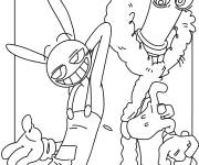 Coloriage L'amiti&eacute; de Kinger et Jax
