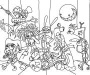 Coloriage Les amis en s'amusant de The Amazing Digital Circus