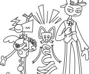 Coloriage Les amis Zooble, Jax et Gangle