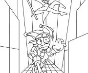 Coloriage Les aventures de Caine et Pomni dans The amazing Digital Circus