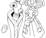 Coloriage Les deux amis Kinger et Ragatha
