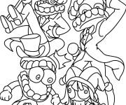 Coloriage Les personnages adorables de L'&eacute;tonnant cirque num&eacute;rique