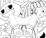 Coloriage Personnages de l&rsquo;incroyable cirque num&eacute;rique