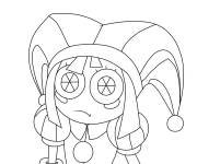 Coloriage Pomni en col&egrave;re