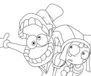 Coloriage Pomni et Caine de The Amazing Digital Circus