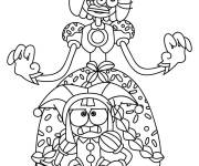 Coloriage Pomni et princesse Loolilalu de The Amazing Digital Circus