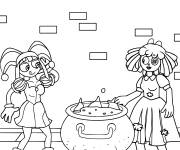 Coloriage Pomni et Ragatha et la potion magique