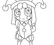 Coloriage Pomni se sent triste