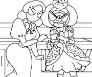Coloriage Princesse Loolilalu et Martha en col&egrave;re