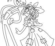 Coloriage Ragatha et Jax de cartoon pour maternelle