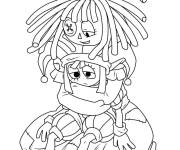 Coloriage Ragatha et Pomni de The Amazing Digital Circus