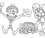 Coloriage The Amazing Digital Circus pour les petit