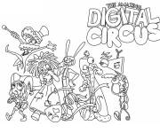 Coloriage Tous les personnages de The Amazing Digital Circus