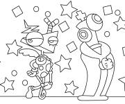 Coloriage Zooble et Kinger pour enfants