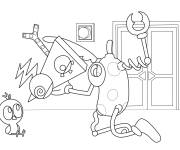 Coloriage Zooble et le petit poussin The Amazing Digital Circus