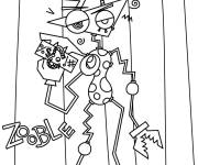 Coloriage Zooble sur la sc&egrave;ne