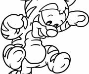 Coloriage B&eacute;b&eacute; Tigrou facile