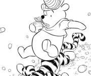Coloriage Les amis de Tigrou en aventure dr&ocirc;les