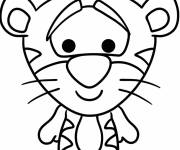 Coloriage Petit Tigrou mignon