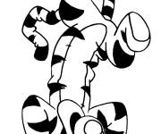 Coloriage Tigrou acrobatique