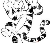 Coloriage Tigrou aime danser