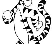 Coloriage et dessins gratuit Tigrou de cartoon à imprimer