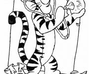 Coloriage et dessins gratuit Tigrou de dessin anim&eacute; à imprimer