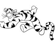 Coloriage Tigrou en courant