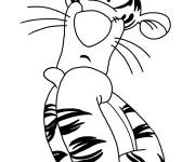 Coloriage Tigrou en pensant