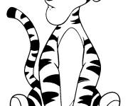 Coloriage Tigrou grincheux