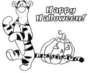 Coloriage Tigrou Joyeux Halloween