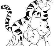 Coloriage Tigrou son meilleur amie Winnie