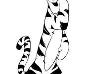 Coloriage Tigrou souriant