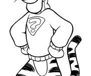 Coloriage Tigrou super h&eacute;ros