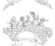 Coloriage Tigrou sur le ponds